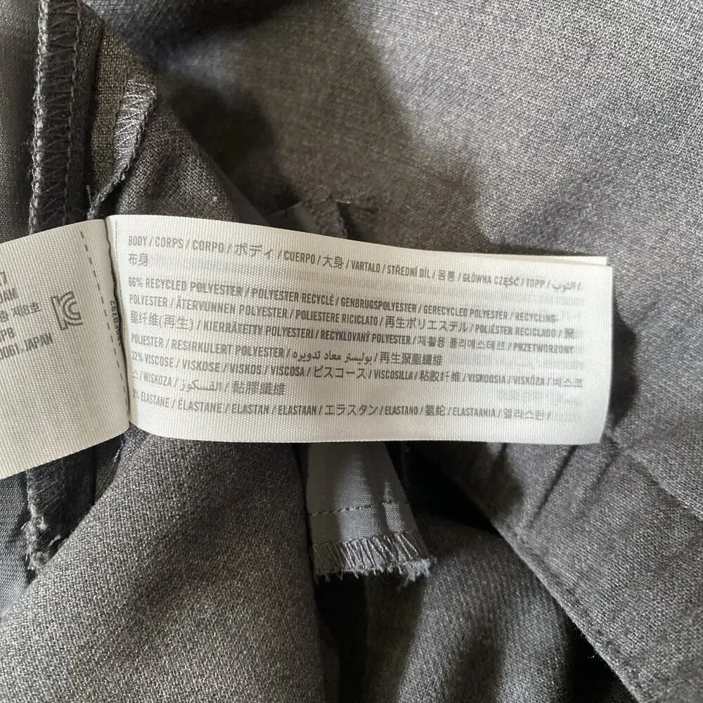 Abercrombie & Fitch Gray Drawstring Wide Leg Pants Medium R Casual Officewear